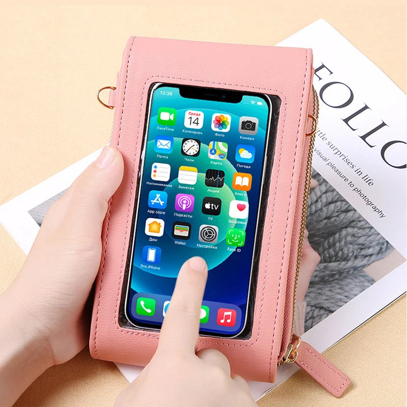 Handbags Women Bag Mobile Phone Bag Female Shoulder Bag Large Capacity Messenger Wallet Bag Multiple Intervals Card Bag