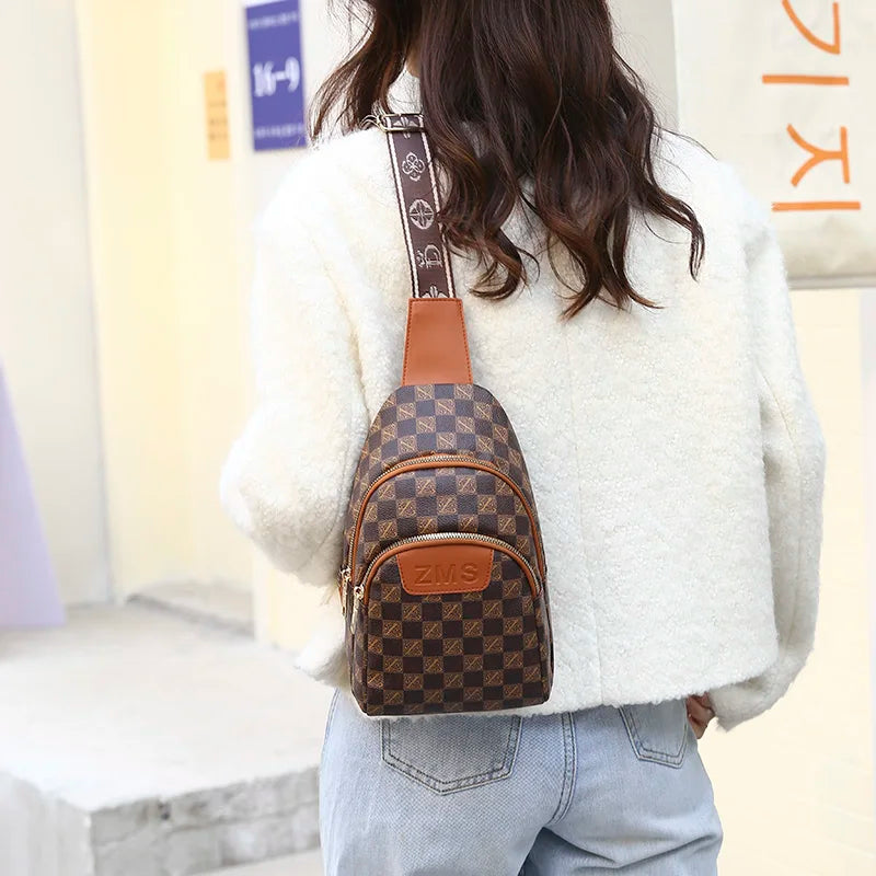 Bags for Women Newly Wax Skin Women Chest Pack Female Sling Bags Crossbody Waterproof Shoulder Casual Pu Leather Messenger Pack