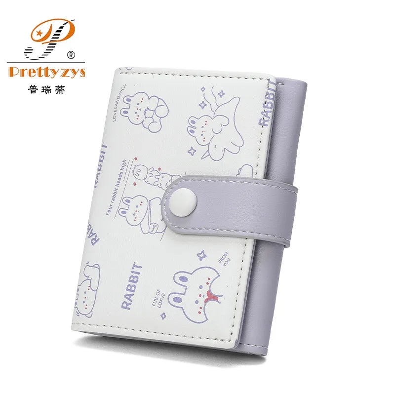 New Cute Bear Wallets for Women Small Hasp Girl Credit Card Holder for PU Leather Coin Purse Female Wallet Short