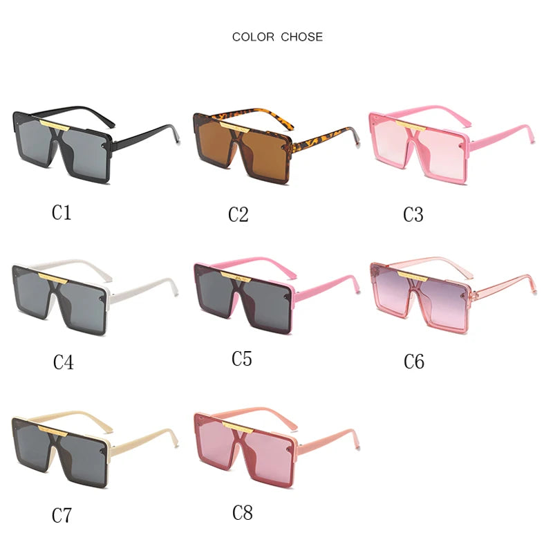 Fashion Brand Children Sunglasses Retro Square Kids Sun Glasses Anti-uv Baby Sun-shading Eyeglasses Girl Boy SunGlass UV400