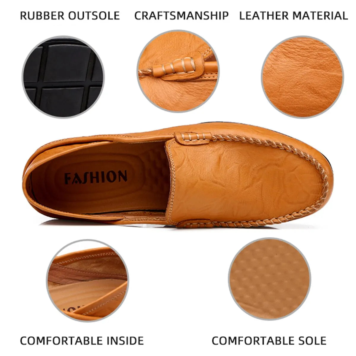 Men Loafers Leather Shoes For Men Casual Shoes Moccasins Breathable Men Driving Shoes Comfort Flats