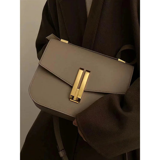 Demellier Tofu Bag - British Luxury style | Unique Design | Premium Quality Genuine Leather Women‘s Shoulder Bag