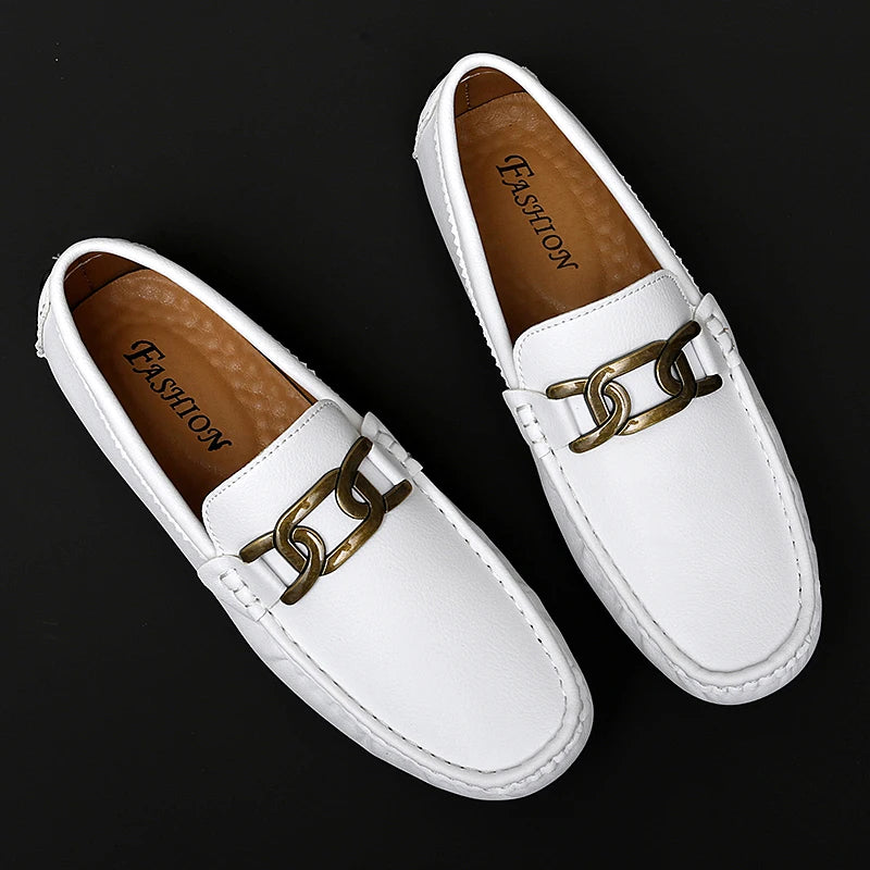 Loafers Men Handmade PU Leather Loafers for Men Casual Driving Flats Shoes Comfortable Slip-on Moccasins Men Loafer Shoes