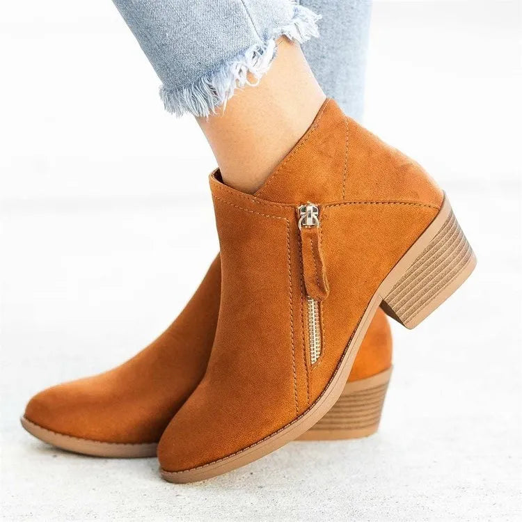 Women's Ankle Boots Autumn Square Heel Boots Platform Sexy Women's Khaki High Heels Shoes New Fashion Winter Fashion Boots