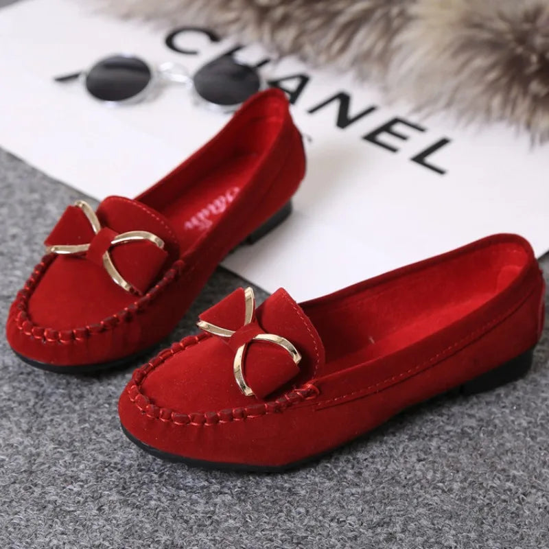 Fashion Casual Lofers Women's Flat Shoes Ladies Elegant Butterfly-Knot Comfortable Shoes Women Soft Classic Office Shoes