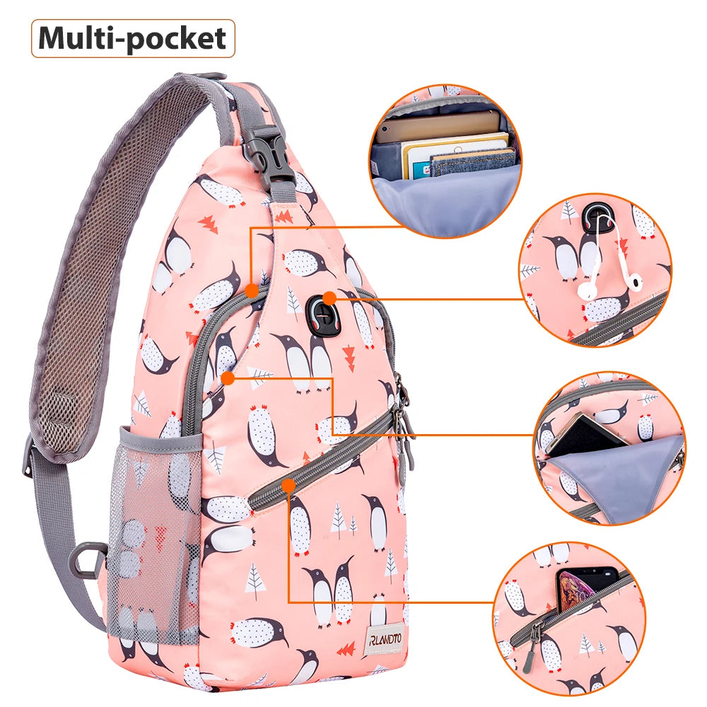 Rope Sling Backpack 8L Multifunctional Messenger Waterproof Shoulder Bag Outdoor Travel Hiking Chest Bag for Men Wom