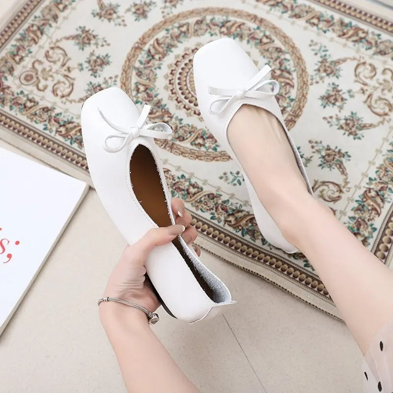 Soft flat shoes women's single shoes with spring new women's shoes round toe shoes spring and autumn shoes