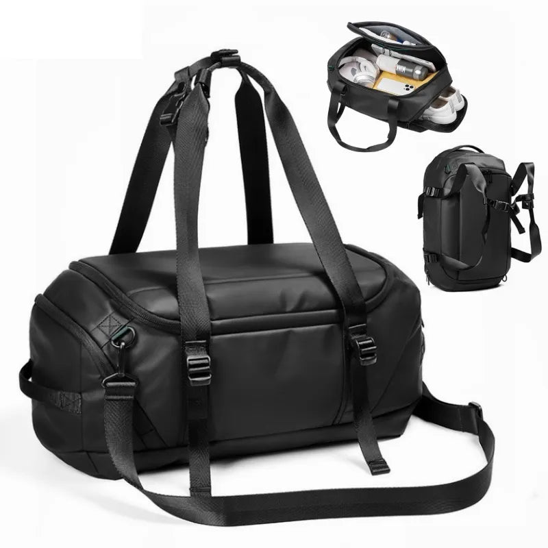 Multifunctional Gym Fitness Shoulder Bag Backpack Handbag Large Outdoor Travel Handbag Men Sports Training Waterproof Dry Wet