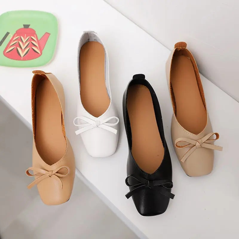 Soft flat shoes women's single shoes with spring new women's shoes round toe shoes spring and autumn shoes