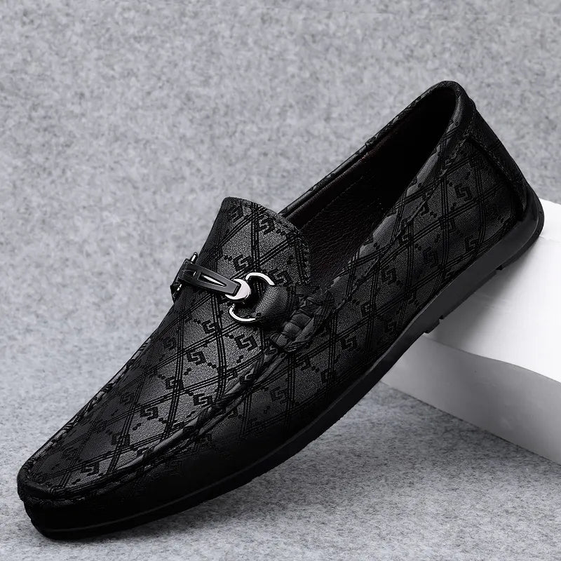 New Black Loafers Men's Leather High Quality Designer Men's Shoes Leather Shoes Soft Sole Comfortable Casual Shoes Moccasin