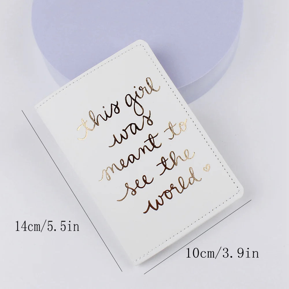 Travel Waterproof Dirt Passport Holder Cover Wallet Letter Print Fashion ID Card Holders Business Credit Card Holder Case Pouch