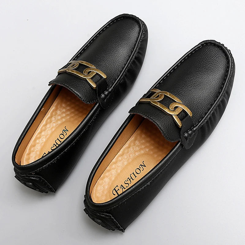 Loafers Men Handmade PU Leather Loafers for Men Casual Driving Flats Shoes Comfortable Slip-on Moccasins Men Loafer Shoes