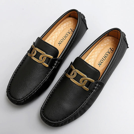 Loafers Men Handmade PU Leather Loafers for Men Casual Driving Flats Shoes Comfortable Slip-on Moccasins Men Loafer Shoes