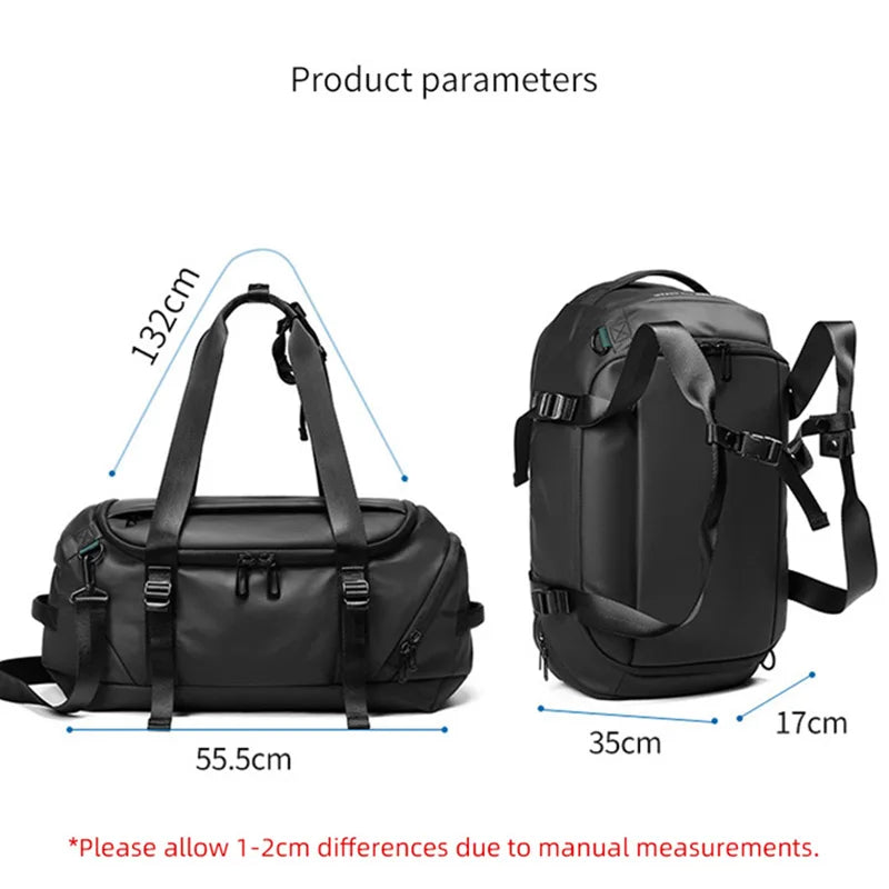 Multifunctional Gym Fitness Shoulder Bag Backpack Handbag Large Outdoor Travel Handbag Men Sports Training Waterproof Dry Wet