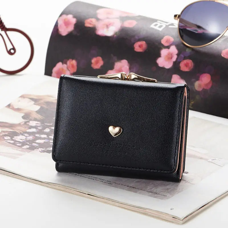 New Women's Wallet Fashion Women's Short Style Fold Wallet Handbag Cartoon Cute Zero Wallet Fold Coin Bag