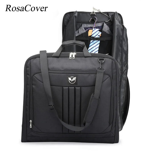 Multifunctional Men Business Travel Bag Foldable Waterproof Oxford Luggage Laptop Handbag Dust-proof Portable Suit Storage Bags