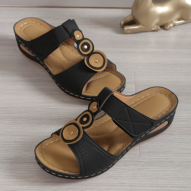 Summer women's new Roman sloping sandals