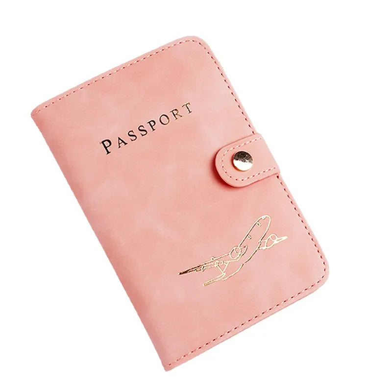 Simple Leather Passport Holder Passports Bag Cover Protection Case Fashion Document Bags Travel Abroad Ticket Solid Card Holder