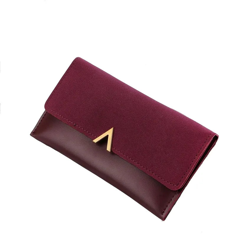 Leather Women Wallets Hasp Lady Moneybags Zipper Coin Purse Woman Envelope Wallet Money Cards ID Holder Bags Purses Pocket