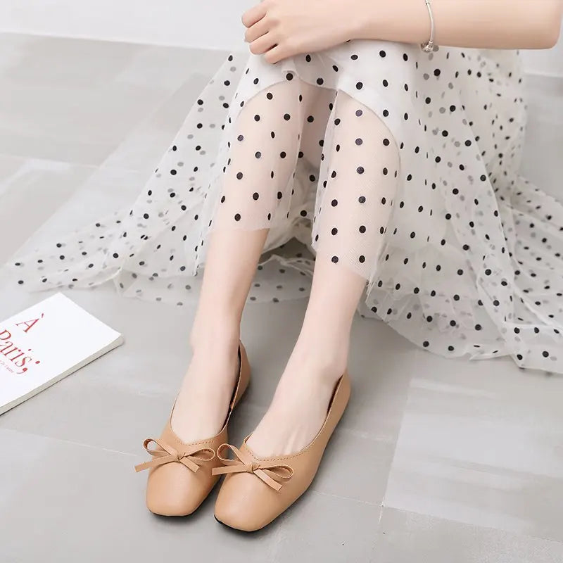 Soft flat shoes women's single shoes with spring new women's shoes round toe shoes spring and autumn shoes