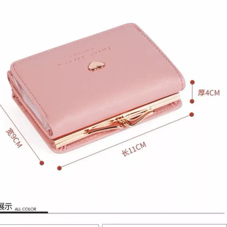 New Women's Wallet Fashion Women's Short Style Fold Wallet Handbag Cartoon Cute Zero Wallet Fold Coin Bag