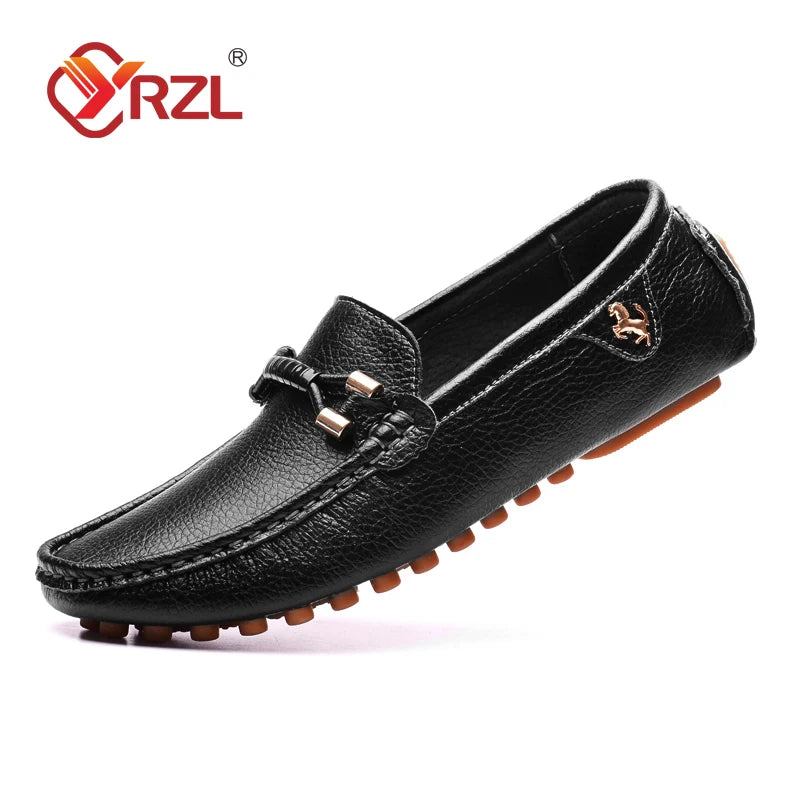 YRZL White Loafers for Men Size 48 Slip on Shoes Driving Flats Casual Moccasins for Men Comfy Male Loafers