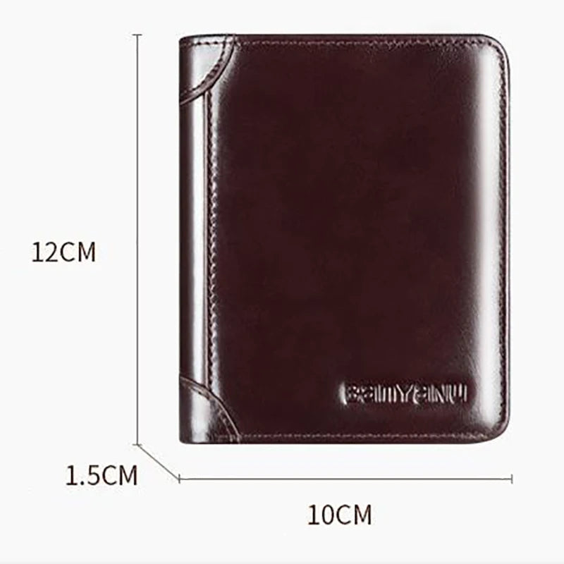 1PC For Male Genuine Leather Wallets Men Wallet Credit Business Card Holders Birthday Gifts For Men Gifts For Boyfriend，husband