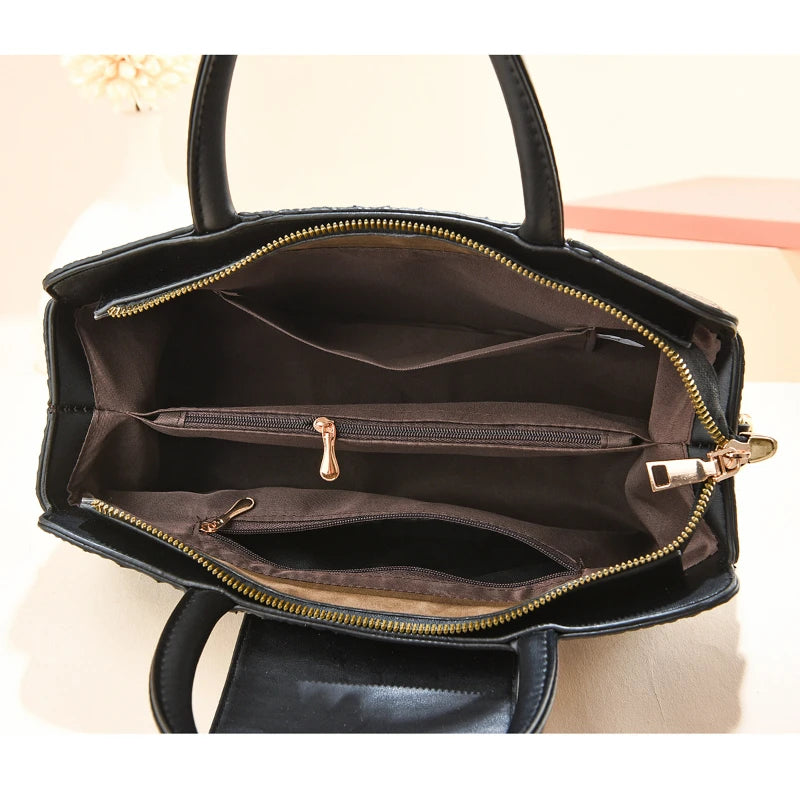 TRAVEASY Summer Casual Vintage Top-Handle Bags for Women Fashion Alligator Large Capacity Female Shoulder Bags Crossbody Bags