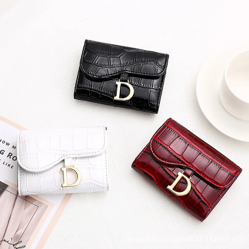 Women Short Wallet Small Fashion Luxury Brand Leather Purse Ladies Card Bag for Women Clutch Female Purse Money Clip Wallet