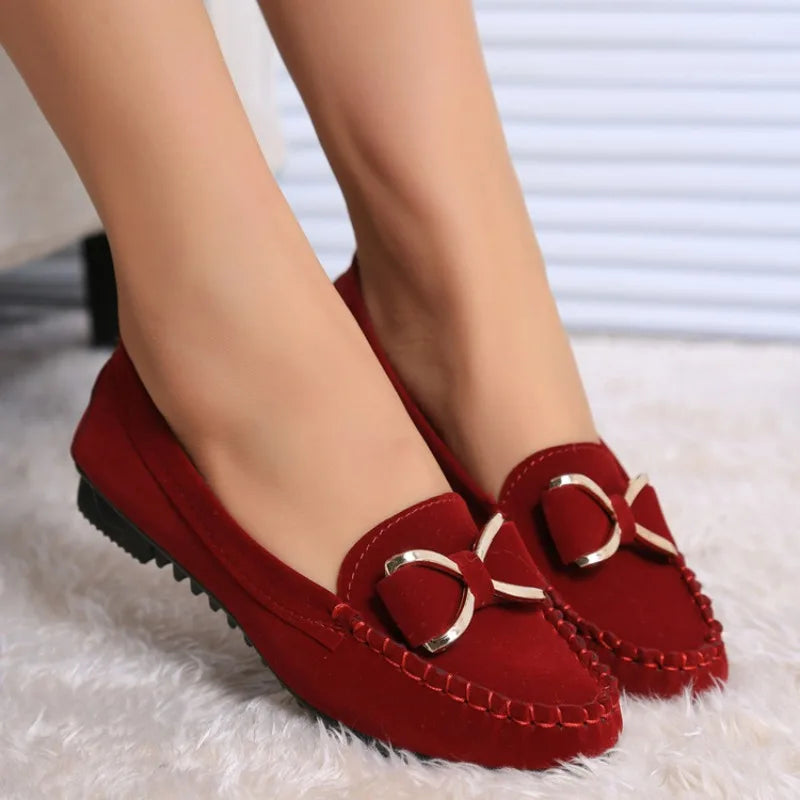 Fashion Casual Lofers Women's Flat Shoes Ladies Elegant Butterfly-Knot Comfortable Shoes Women Soft Classic Office Shoes