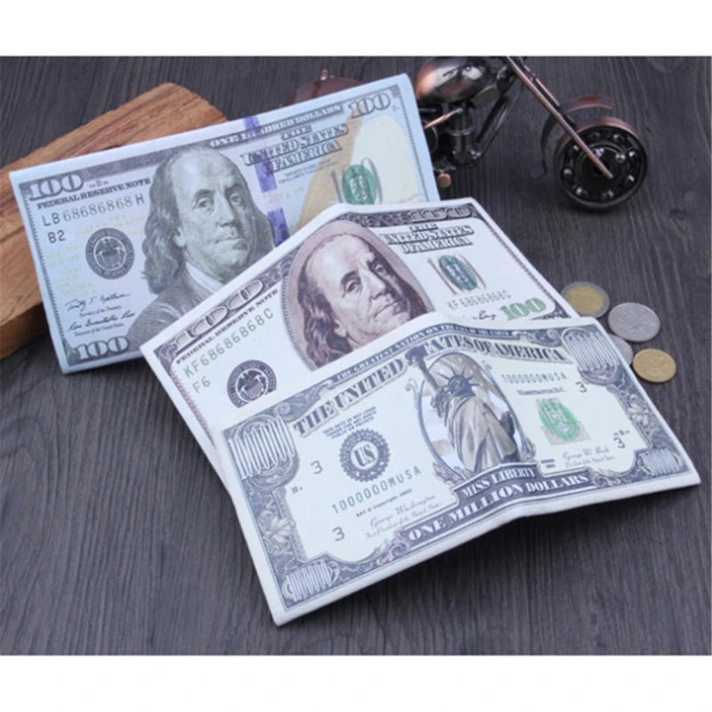 Men Money Canvas Wallets Credit ID Card Holder Bags Purses Currency Notes Pattern Insert Picture Cash Coin Dollars Euro Wallet