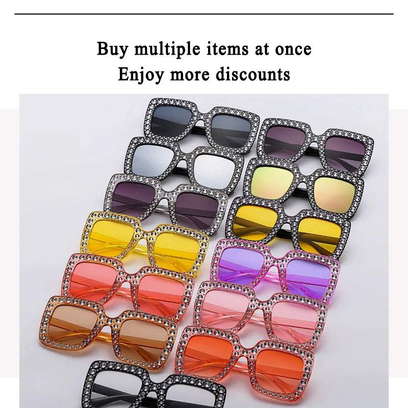 XJiea Children Fashion Sunglasses Designer Trendy Oversized Square Kids Sun Glasses Colorful Parent-child Style Shades UV400