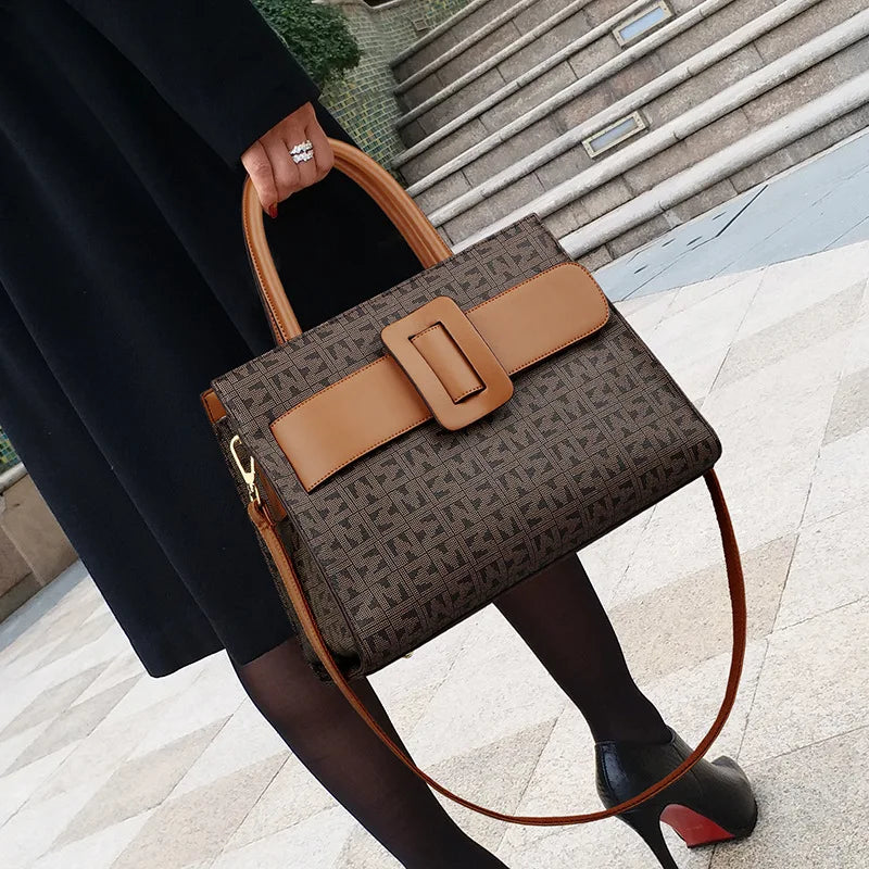 Luxury Designer PU Leather Shoulder Bags For Women Large Capacity Handbags Travel Female Hand Bag Female Big Tote Bags