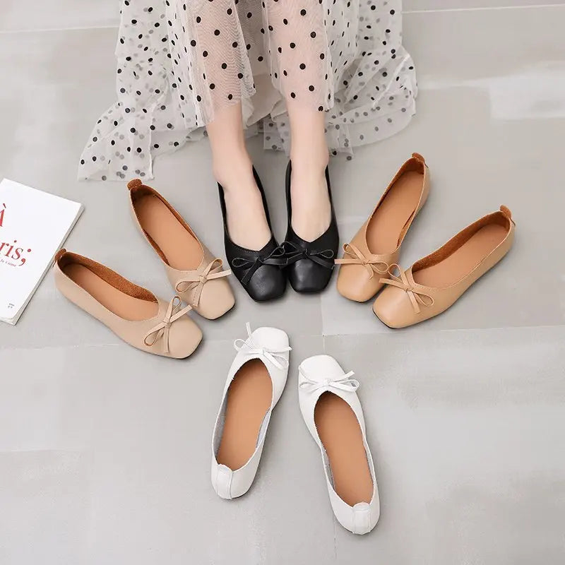 Soft flat shoes women's single shoes with spring new women's shoes round toe shoes spring and autumn shoes