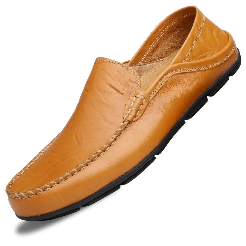 Men Loafers Leather Shoes For Men Casual Shoes Moccasins Breathable Men Driving Shoes Comfort Flats